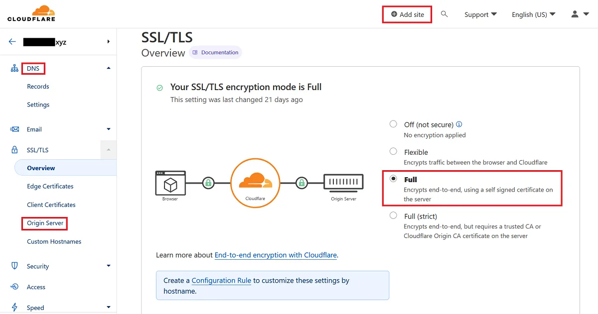 cloudflare-add-dns-origin-server-full-encryption